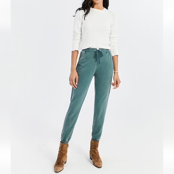 NWT SOMETHING NAVY | Tie Waist Joggers M/L - Picture 3 of 6